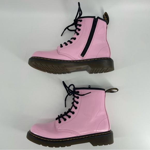 Dr. Martens Girls 1460 Boots Pink Patent Leather Zipped 3 - Picture 4 of 13